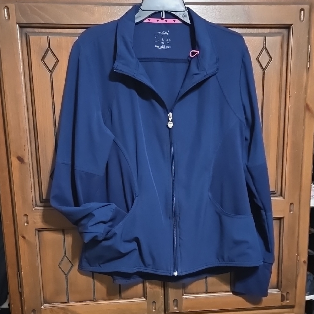 Navy Blue Women's HeartSoul Scrub Jacket, Large